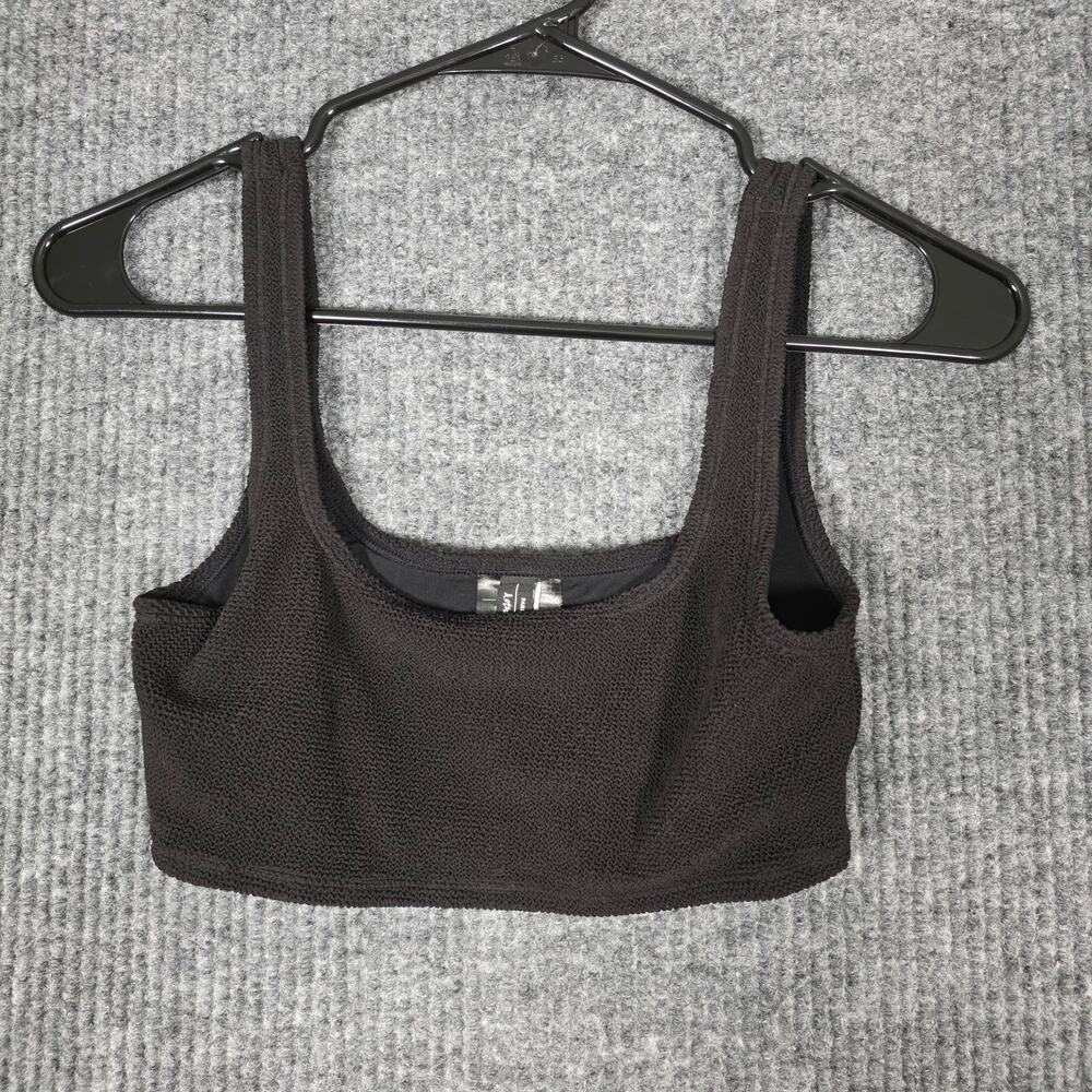 & Otherโ Stories Black Knit Crop Top Bralette Tank Minimalist Sz 4 S